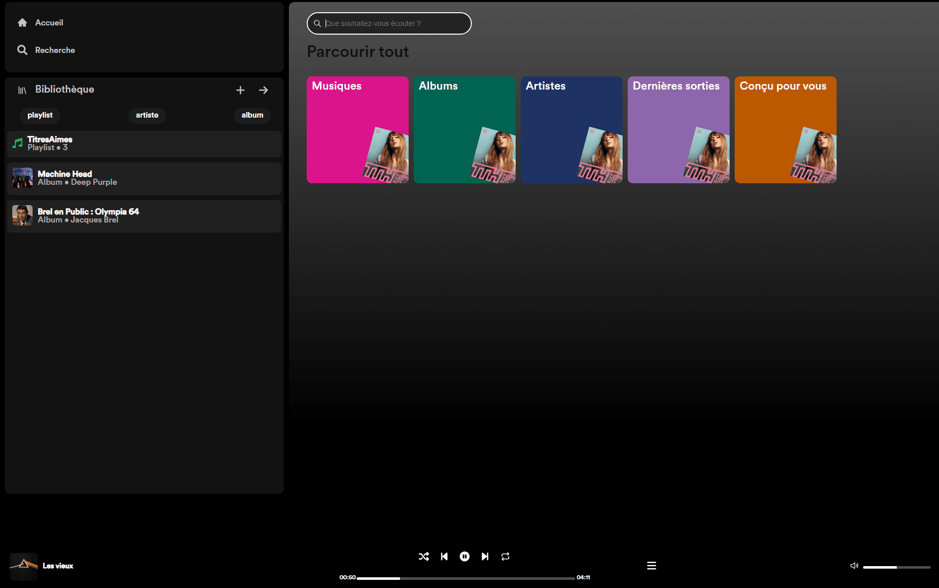 Photo du projet Spotify